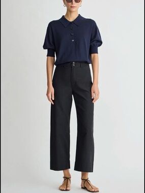 Apiece Apart Black Straight-Leg Jeans